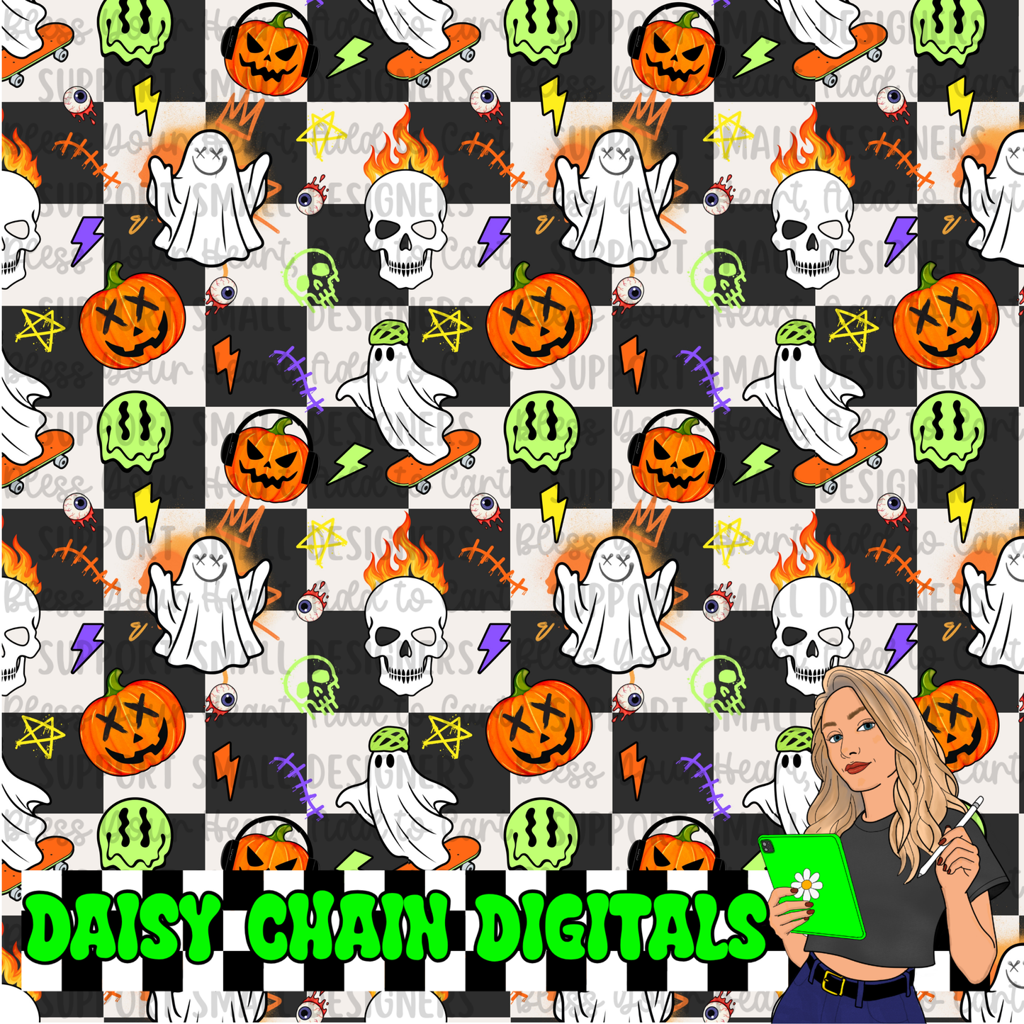 Grunge Halloween - Seamless