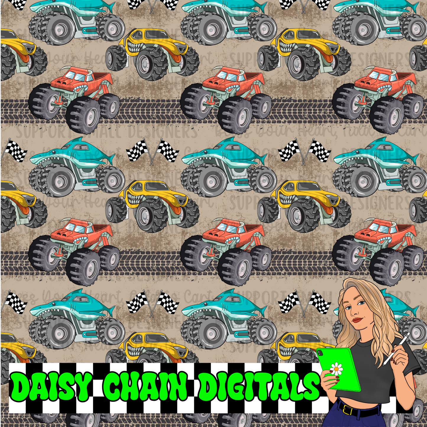 Monster Trucks - Seamless