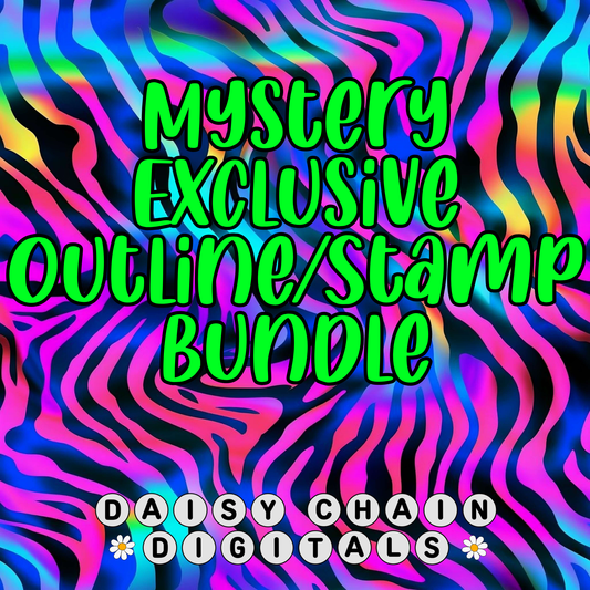 Mystery Exclusive Outline/Stamp Bundle (5 pieces)