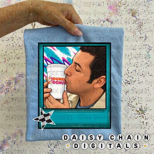 Adam Loves Coffee Polaroid - PNG