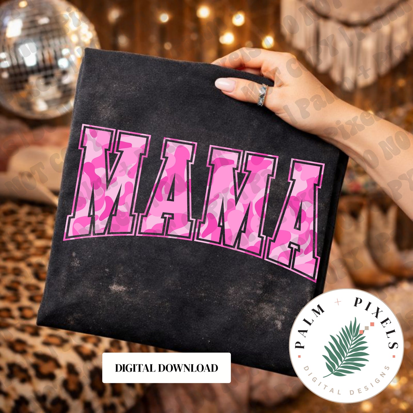 Pink Camo Mama - PNG