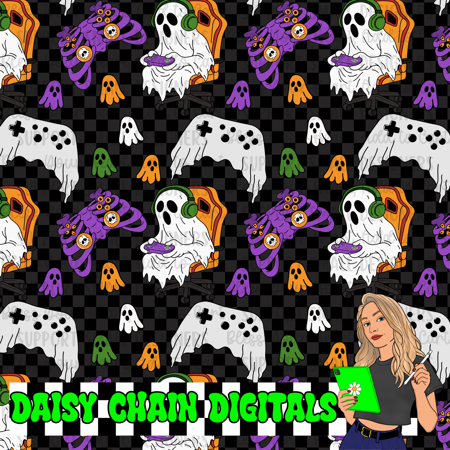 Ghostly Gamer - Seamless
