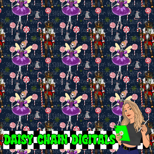 Nutcracker Zombie - Seamless