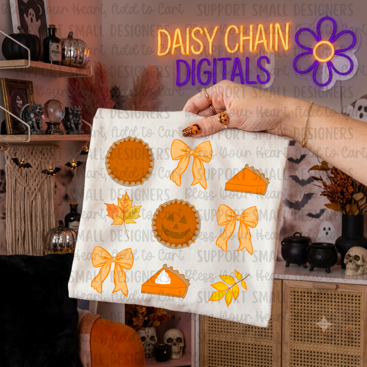 Pumpkin Pies & Pretty Bows - PNG