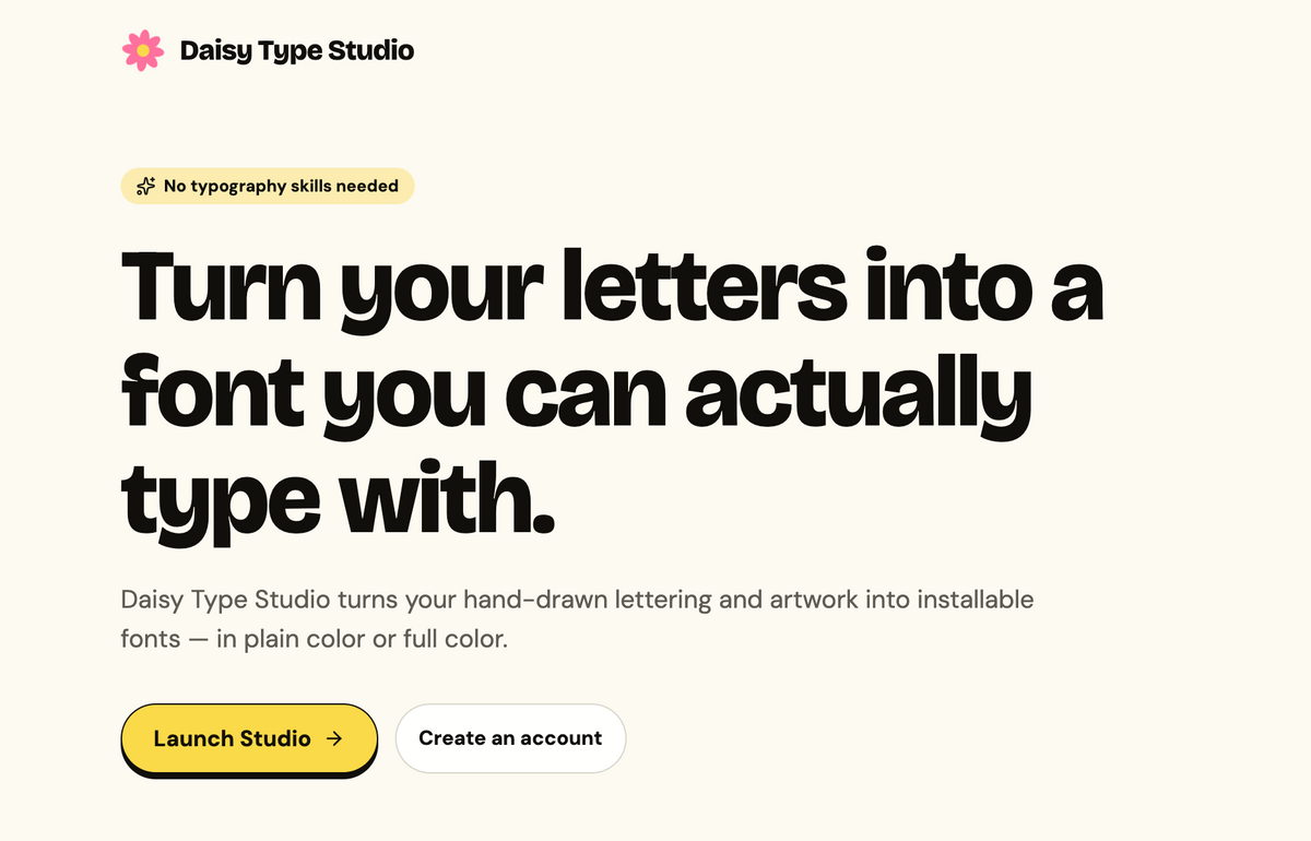 Daisy Type Studio - Online OTF Font Creation Tool