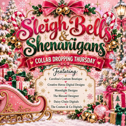 Sleigh Bells & Shenanigans Collab | Christmas Finished PNG Bundle
