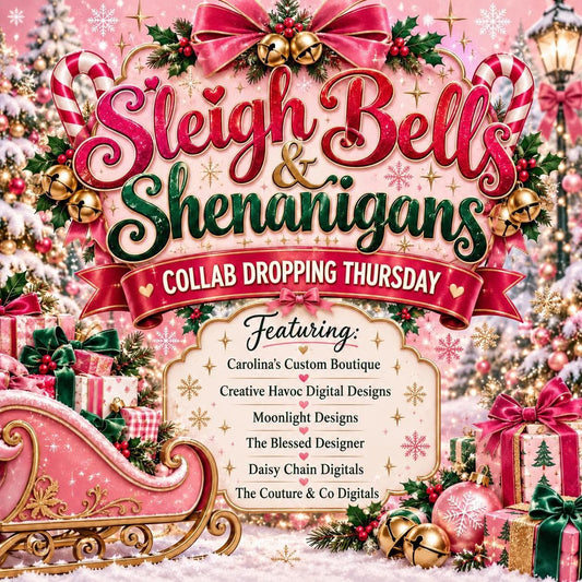 Sleigh Bells & Shenanigans Collab | Christmas Finished PNG Bundle